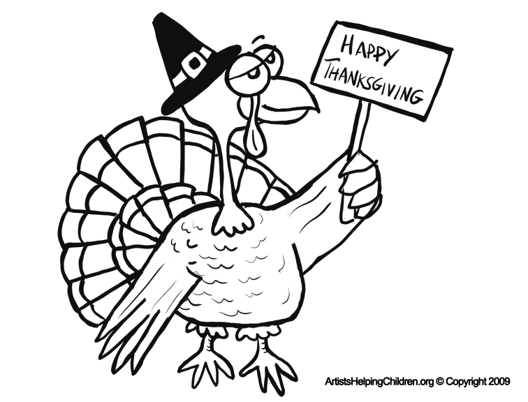 a sign that says thanksgiving coloring pages - photo #3