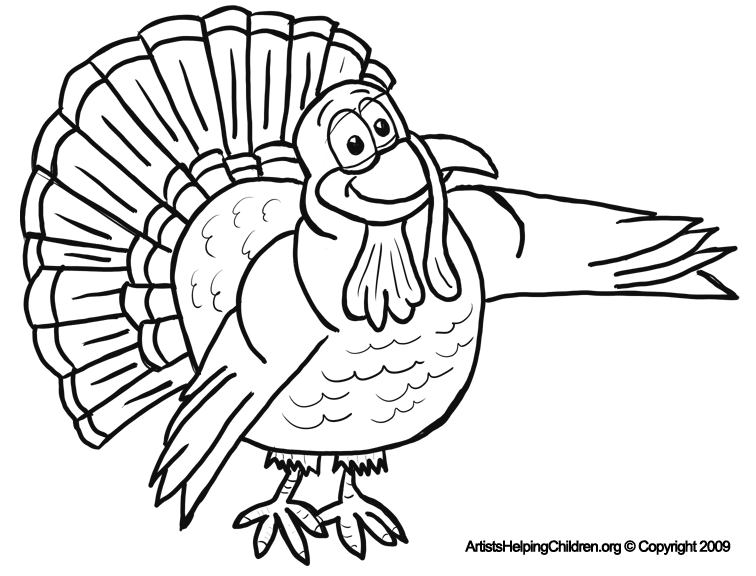 a turkey for thanksgiving coloring pages - photo #40