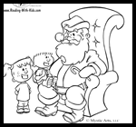 Reading-with-kids.com : Santa Coloring Pages and Printables