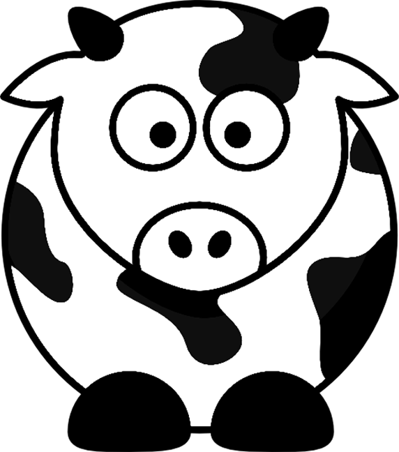 Cartoon Cow Farm Animal Coloring Page Printout « Animals Coloring Pages