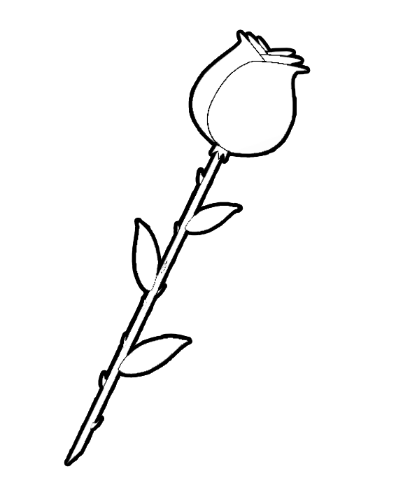 coloring pages of hearts and flowers. Long Stem Rose Coloring Book