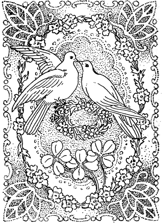 valentine detailed coloring pages - photo #2