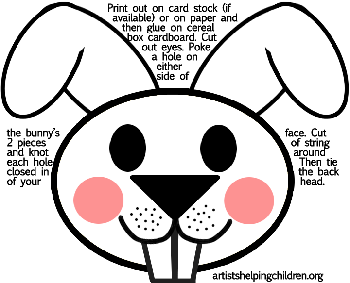 Printable Bunny Mask Template