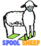 How to Make Standing Sheep with Spools