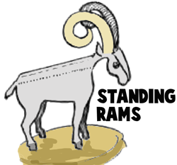 Standing Rams Paper Folding Craft