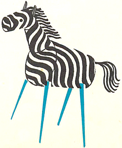 Make Zebras from Corks and Toothpicks
