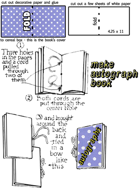 how to make autograph books for kids