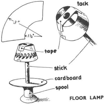 Dollhouse Floor Lamp Making Craft Instructions