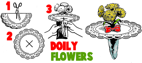 How to Make Doily Flowers