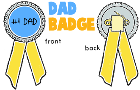 Make a #1 Dad Bottle Cap Badge Ribbon