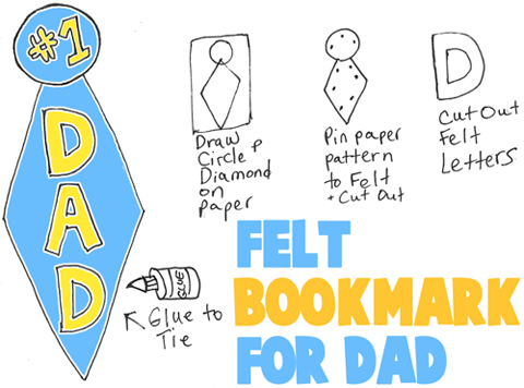 Make Felt Bookmarks for Dad