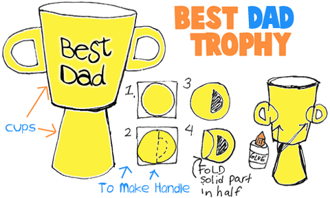 How to Make Best Dad Fathers Day Trophy