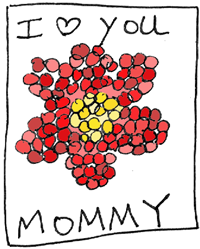 Mothers Day Paper Mosaics Heart Picture