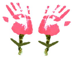 Handprint and Fingerprint Flowers