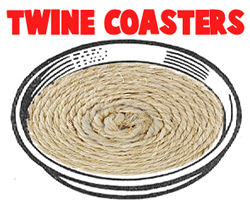 Making Twine Coasters with Lids