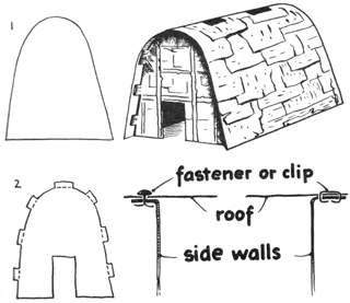 Making Indian Homes called Long Houses