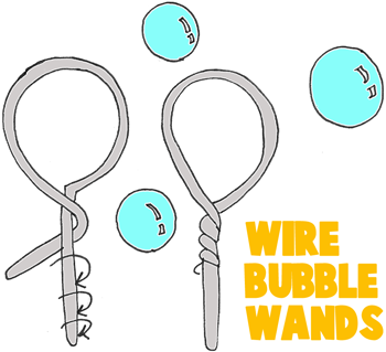 Make Giant Bubble Wands with Wire Coat Hangers