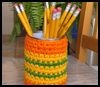 A
  Crocheted Pencil Can: A Great Project For Beginners!