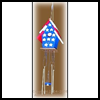 Bird
  House Wind Chimes with Metal Key Rings