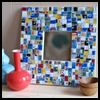 <B>How
  to Make a Mosaic Picture Frame from Old Gift Cards</B>