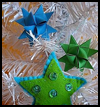 Green
  and Turquoise Blue Felt Star Tree Ornament
