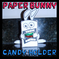 Paper Foldable Easter Bunny Candy Holder