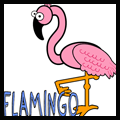 How to Draw Cartoon Flamingoes