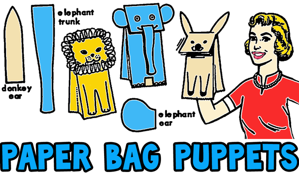 Making Paper Bag Creatures and Puppets