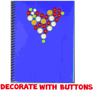 Decorating Notebooks and Binders with Buttons