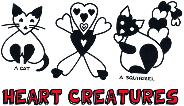 Make Animals and Creatures Out of Heart Shapes for Valentine's Day