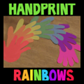Handprint Rainbows for Saint Patrick's Day