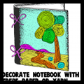 Yarn Decorated Notebooks or Binders