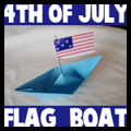 4th of July Patriotic Paper Boats