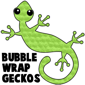 How to Make a Bubble Wrap Gecko Picture