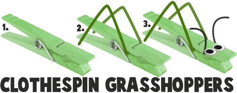 How to Make Clothespin Grasshoppers