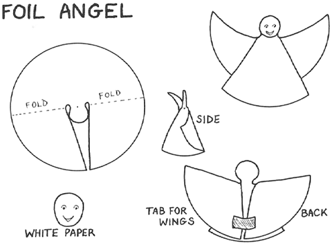 Foil Paper Angels