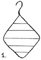 Bend a wire coat hanger into a diamond shape.