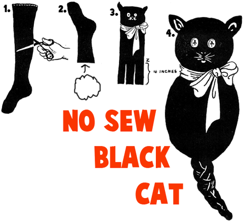 How to Make a No-Sew Black Cat
