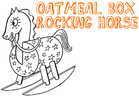 HOW TO MAKE ROCKING HORSES for your DOLLS with OATMEAL CONTAINERS