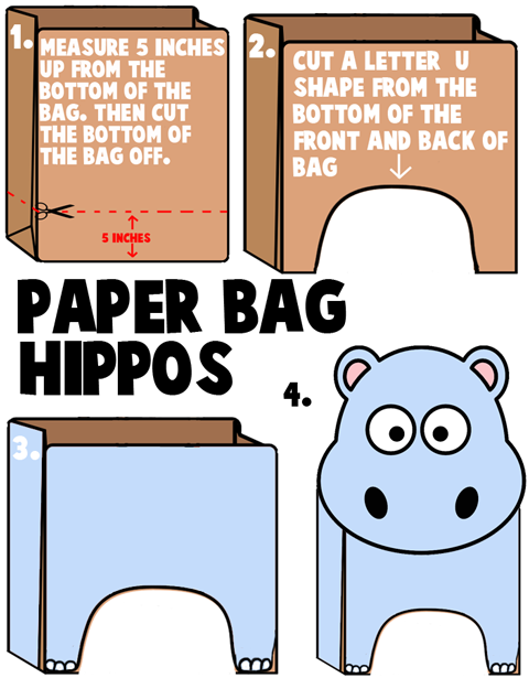 How to Make Brown Paper Bag Hippos