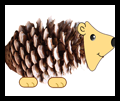 How to Make pinecone hedgehogs
