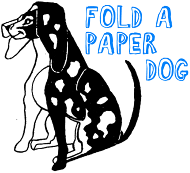 Fold a 3D Standing Paper Dog