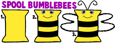 Making Bumblebees with Thread Spools