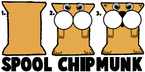Making Spool Chipmunks