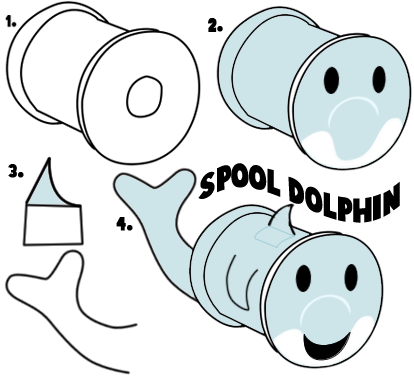 Making Spool Dolphins