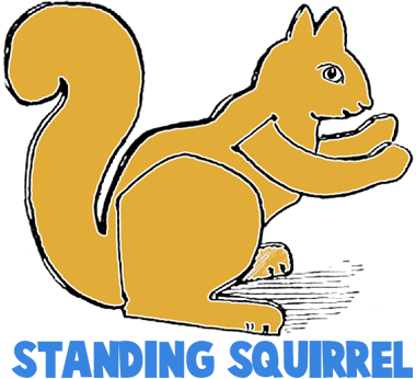 Standing Paper Squirrels