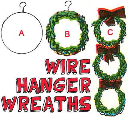 How to Make Wire Hanger Christmas Wreaths