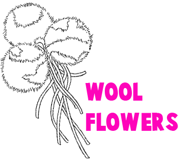 Wool Yarn Flowers