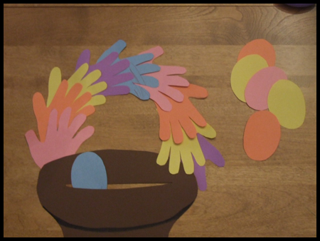 Handprint Easter Basket Craft for Kids Instructions