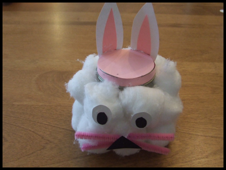 Easter Bunny Treats Jar Craft Idea for Kids